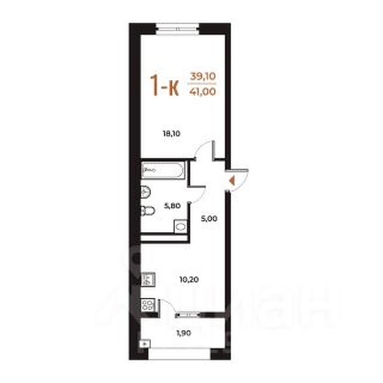 Apartment Sale, 41平方米 at Novoe Letovo, Zimyonkovskaya ulitsa, Sosenskoye Settlement, Moscow, Russia #1