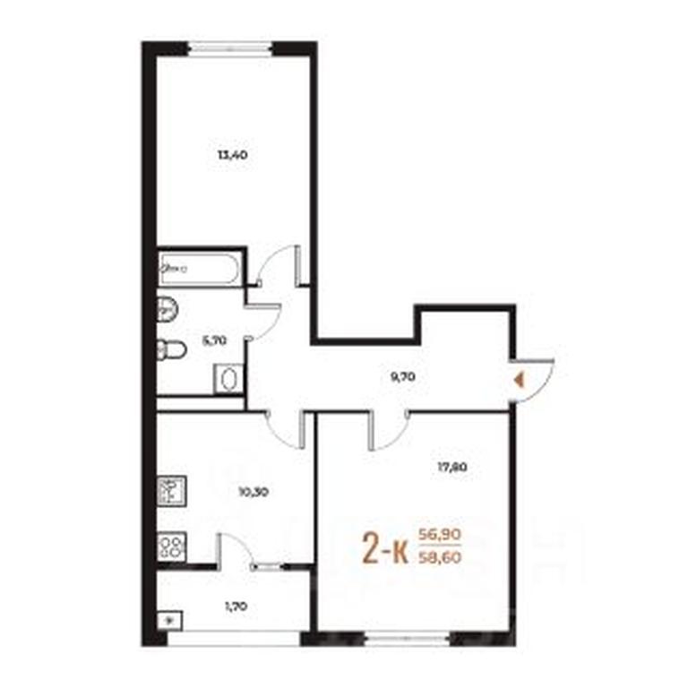 1-BD Apartment Sale, 58.9 sq. m. at Novoe Letovo, Zimyonkovskaya ulitsa, Sosenskoye Settlement, Moscow, Russia #1 1-BD Apartment Sale, 58.9 sq. m. at Novoe Letovo, Zimyonkovskaya ulitsa, Sosenskoye Settlement, Moscow, Russia #1