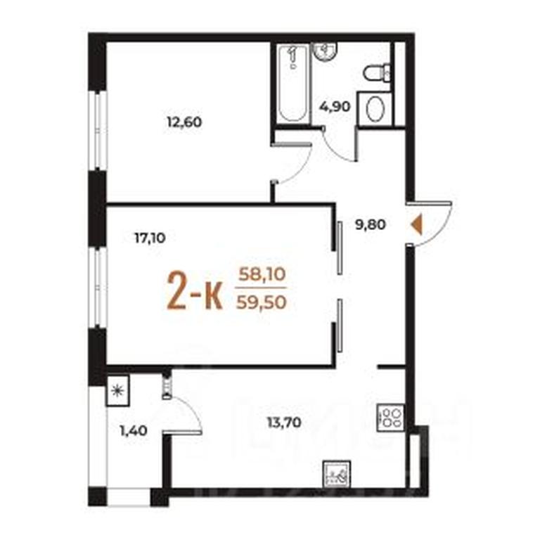 1-BD Apartment Sale, 59.5 sq. m. at Novoe Letovo, Zimyonkovskaya ulitsa, Sosenskoye Settlement, Moscow, Russia #1 1-BD Apartment Sale, 59.5 sq. m. at Novoe Letovo, Zimyonkovskaya ulitsa, Sosenskoye Settlement, Moscow, Russia #1