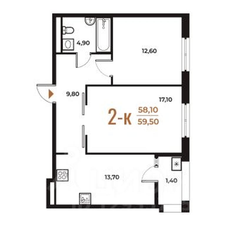 1-BD Apartment Sale, 59.5 sq. m. at Novoe Letovo, Zimyonkovskaya ulitsa, Sosenskoye Settlement, Moscow, Russia #1 1-BD Apartment Sale, 59.5 sq. m. at Novoe Letovo, Zimyonkovskaya ulitsa, Sosenskoye Settlement, Moscow, Russia #1