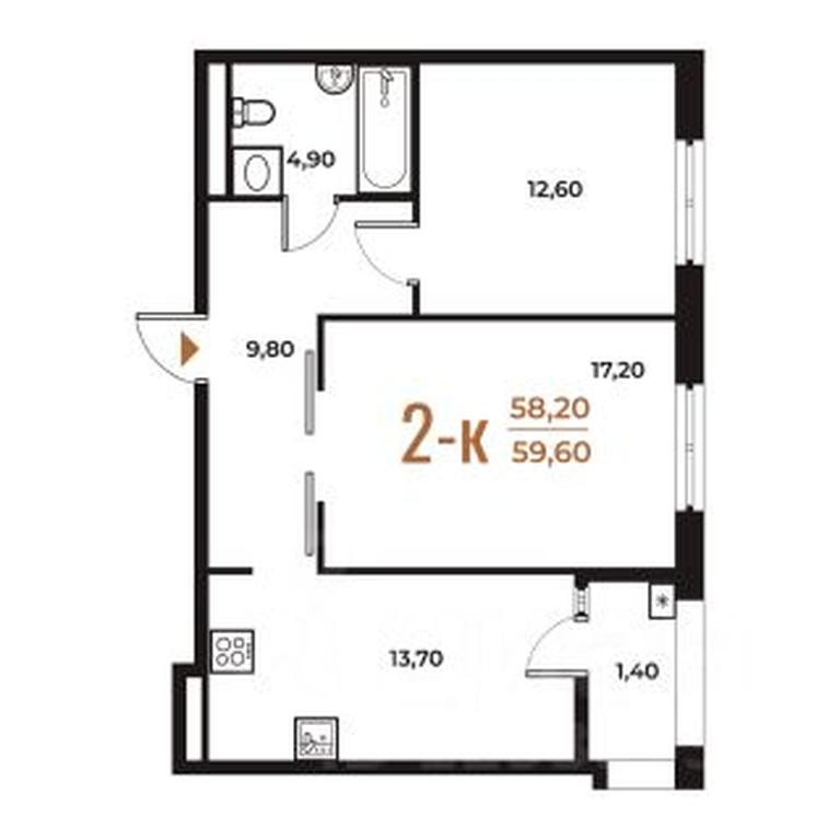 1-BD Apartment Sale, 59.6 sq. m. at Novoe Letovo, Zimyonkovskaya ulitsa, Sosenskoye Settlement, Moscow, Russia #1 1-BD Apartment Sale, 59.6 sq. m. at Novoe Letovo, Zimyonkovskaya ulitsa, Sosenskoye Settlement, Moscow, Russia #1
