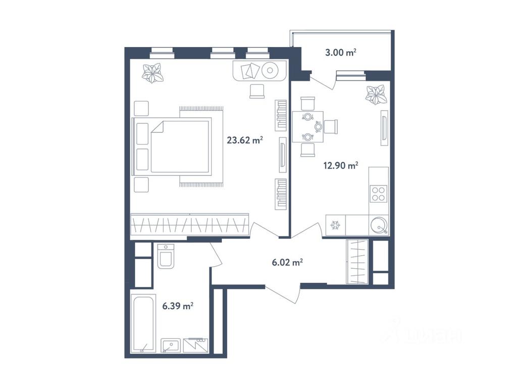 Apartment Sale, 50.43 sq. m. at Svetly mir BioPolis, posyolok Meshcherino, Leninskiy City District, Moscow Region, Russia #1 Apartment Sale, 50.43 sq. m. at Svetly mir BioPolis, posyolok Meshcherino, Leninskiy City District, Moscow Region, Russia #1