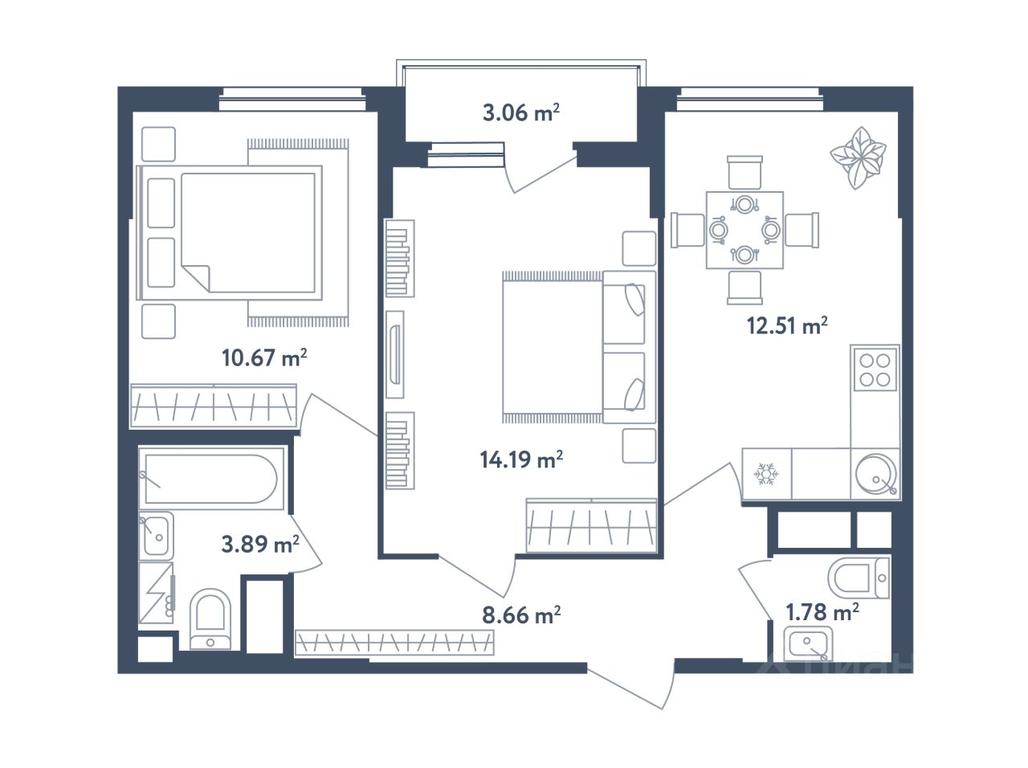 1-BD Apartment Sale, 53.23 sq. m. at Svetly mir BioPolis, posyolok Meshcherino, Leninskiy City District, Moscow Region, Russia #1 1-BD Apartment Sale, 53.23 sq. m. at Svetly mir BioPolis, posyolok Meshcherino, Leninskiy City District, Moscow Region, Russia #1