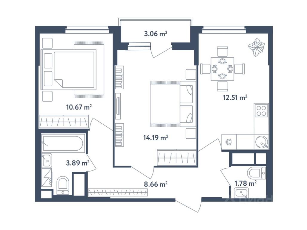 1-BD Apartment Sale, 53.23 sq. m. at Svetly mir BioPolis, posyolok Meshcherino, Leninskiy City District, Moscow Region, Russia #1 1-BD Apartment Sale, 53.23 sq. m. at Svetly mir BioPolis, posyolok Meshcherino, Leninskiy City District, Moscow Region, Russia #1