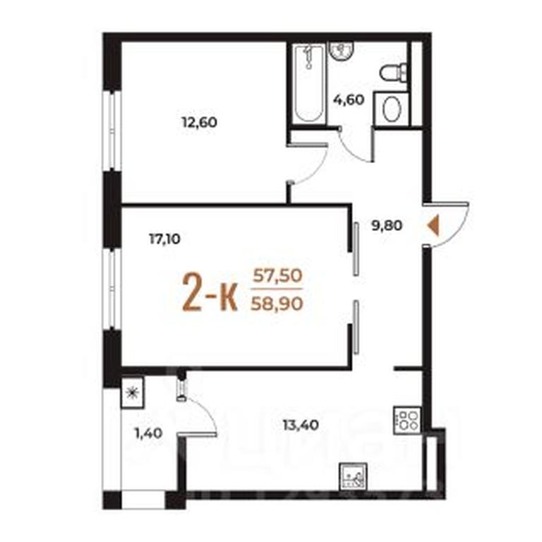 1-BD Apartment Sale, 58.9 sq. m. at Novoe Letovo, Zimyonkovskaya ulitsa, Sosenskoye Settlement, Moscow, Russia #1 1-BD Apartment Sale, 58.9 sq. m. at Novoe Letovo, Zimyonkovskaya ulitsa, Sosenskoye Settlement, Moscow, Russia #1