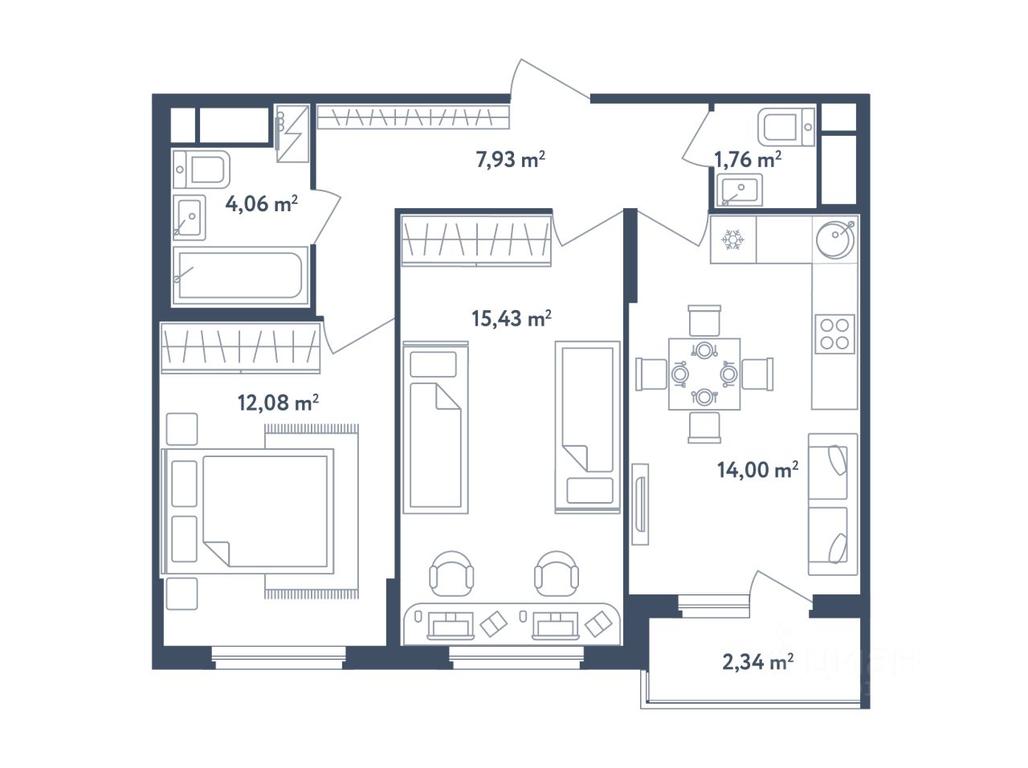 1-BD Apartment Sale, 56.43 sq. m. at Svetly mir BioPolis, posyolok Meshcherino, Leninskiy City District, Moscow Region, Russia #1 1-BD Apartment Sale, 56.43 sq. m. at Svetly mir BioPolis, posyolok Meshcherino, Leninskiy City District, Moscow Region, Russia #1