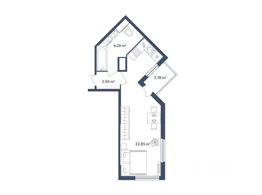 Apartment Sale, 32.24 sq. m. at Svetly mir BioPolis, posyolok Meshcherino, Leninskiy City District, Moscow Region, Russia #1 Apartment Sale, 32.24 sq. m. at Svetly mir BioPolis, posyolok Meshcherino, Leninskiy City District, Moscow Region, Russia #1