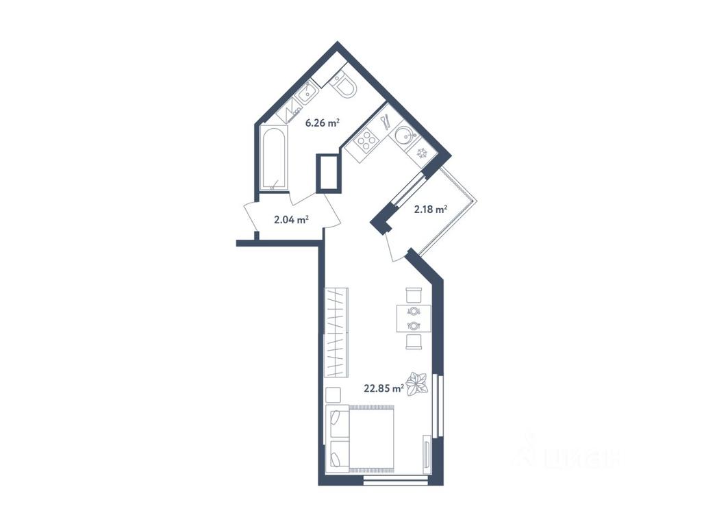 Apartment Sale, 32.24 sq. m. at Svetly mir BioPolis, posyolok Meshcherino, Leninskiy City District, Moscow Region, Russia #1 Apartment Sale, 32.24 sq. m. at Svetly mir BioPolis, posyolok Meshcherino, Leninskiy City District, Moscow Region, Russia #1