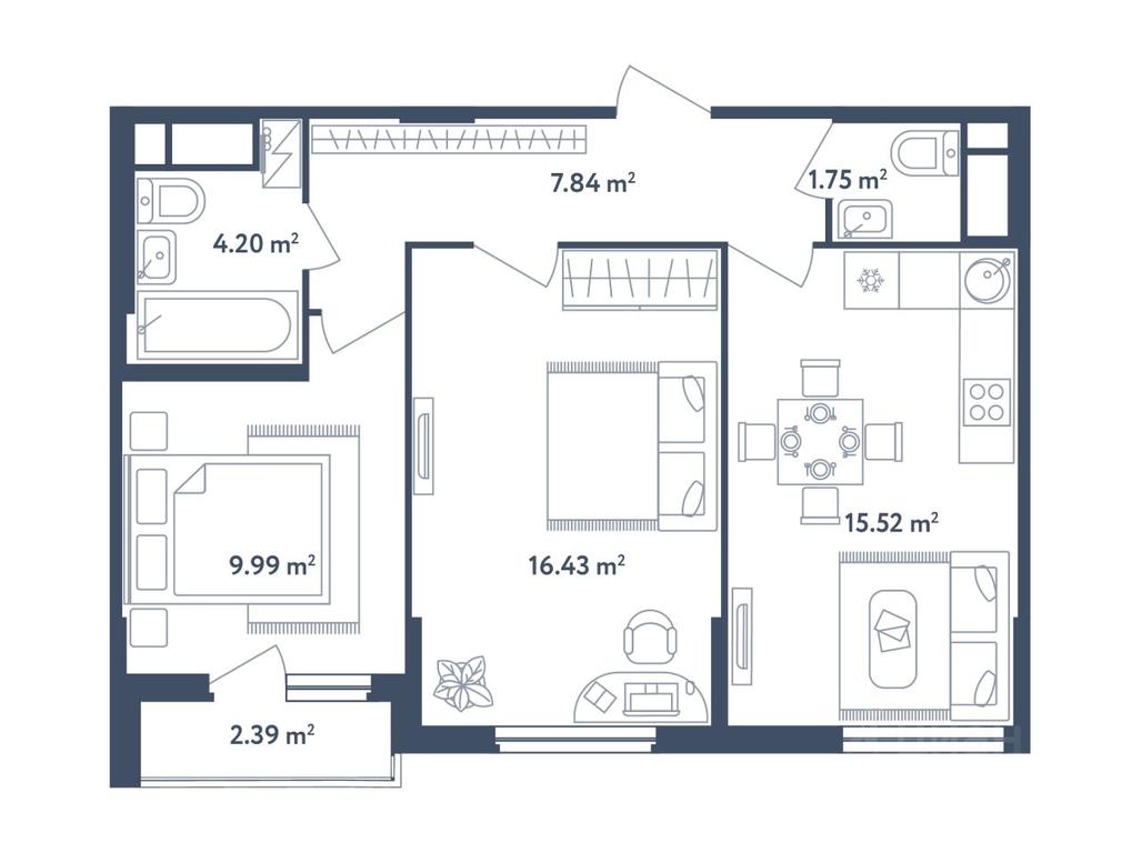 1-BD Apartment Sale, 56.93 sq. m. at Svetly mir BioPolis, posyolok Meshcherino, Leninskiy City District, Moscow Region, Russia #1 1-BD Apartment Sale, 56.93 sq. m. at Svetly mir BioPolis, posyolok Meshcherino, Leninskiy City District, Moscow Region, Russia #1