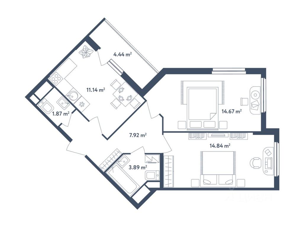 1-BD Apartment Sale, 56.55 sq. m. at Svetly mir BioPolis, posyolok Meshcherino, Leninskiy City District, Moscow Region, Russia #1 1-BD Apartment Sale, 56.55 sq. m. at Svetly mir BioPolis, posyolok Meshcherino, Leninskiy City District, Moscow Region, Russia #1