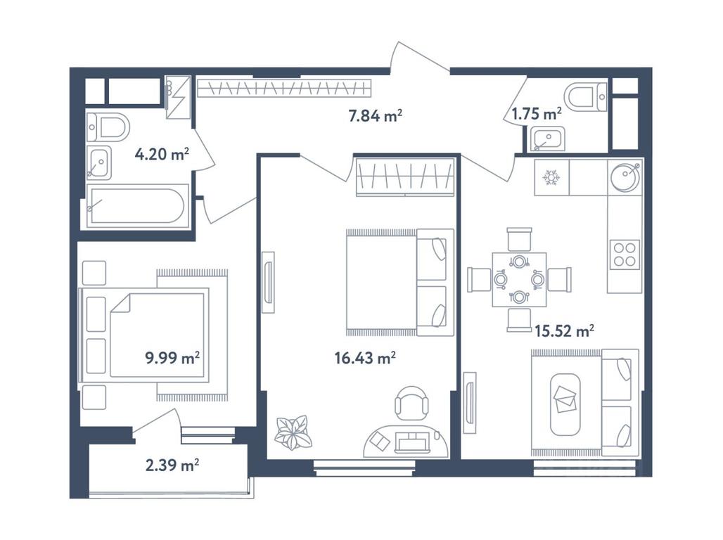 1-BD Apartment Sale, 56.93 sq. m. at Svetly mir BioPolis, posyolok Meshcherino, Leninskiy City District, Moscow Region, Russia #1 1-BD Apartment Sale, 56.93 sq. m. at Svetly mir BioPolis, posyolok Meshcherino, Leninskiy City District, Moscow Region, Russia #1