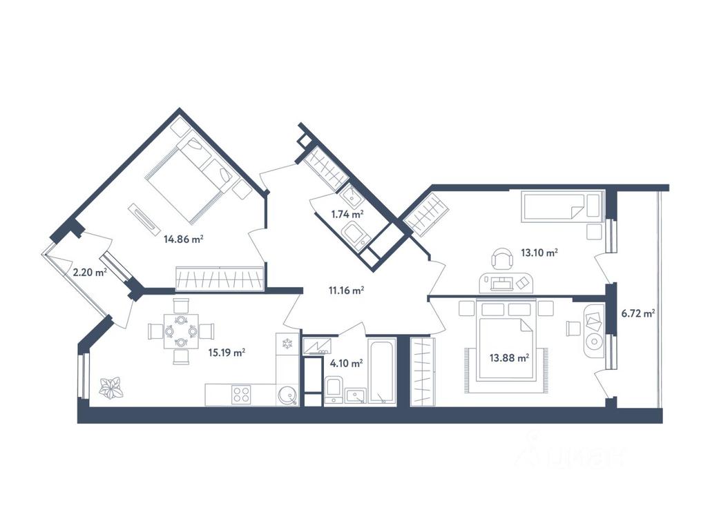 3-BD Apartment Sale, 78.49平方米 at Svetly mir BioPolis, posyolok Meshcherino, Leninskiy City District, Moscow Region, Russia #1 3-BD Apartment Sale, 78.49平方米 at Svetly mir BioPolis, posyolok Meshcherino, Leninskiy City District, Moscow Region, Russia #1