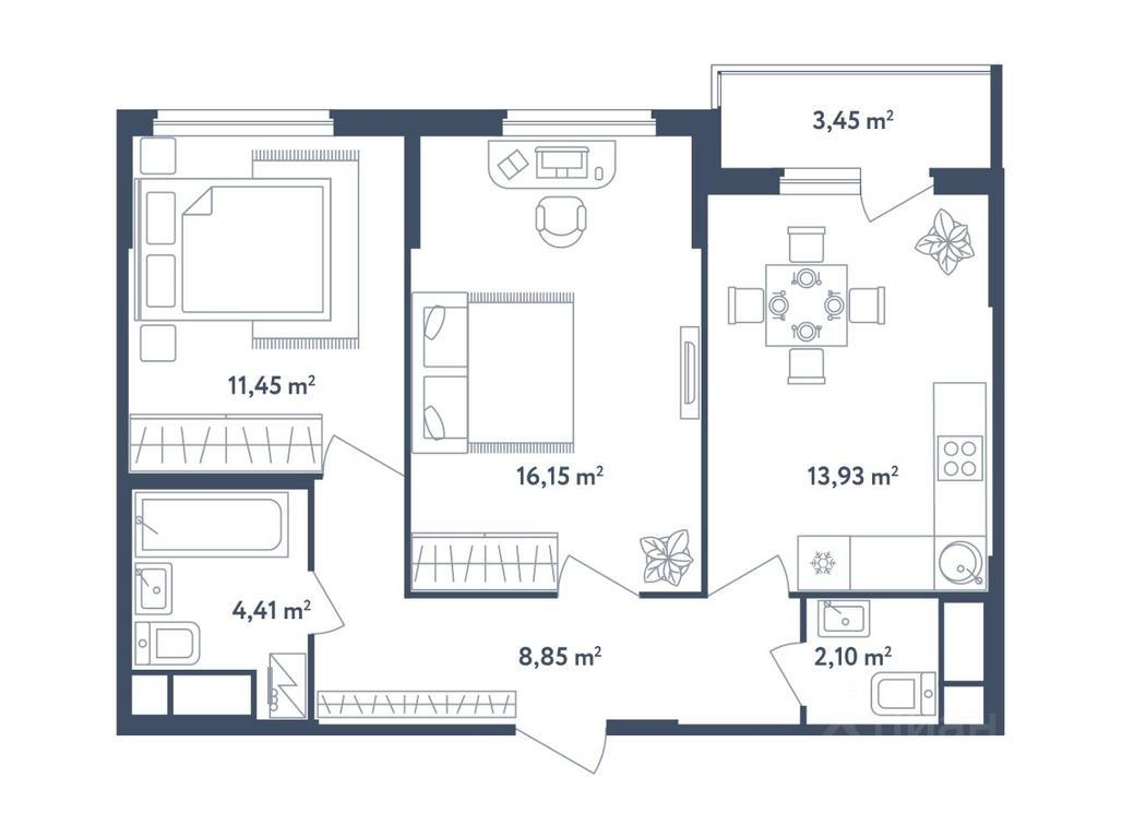 1-BD Apartment Sale, 58.62 sq. m. at Svetly mir BioPolis, posyolok Meshcherino, Leninskiy City District, Moscow Region, Russia #1 1-BD Apartment Sale, 58.62 sq. m. at Svetly mir BioPolis, posyolok Meshcherino, Leninskiy City District, Moscow Region, Russia #1