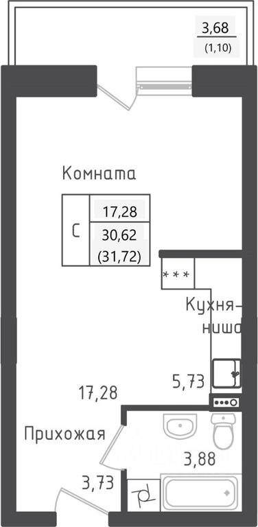 Apartment Sale, 31.72平方米 at Zeleny Oazis-Gorod, derevnya Rybaki, Dmitrovskiy Urban District, Moscow Region, Russia #1 Apartment Sale, 31.72平方米 at Zeleny Oazis-Gorod, derevnya Rybaki, Dmitrovskiy Urban District, Moscow Region, Russia #1