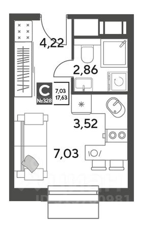 Apartment Sale, 17.63平方米 at Publitsist, ulitsa Zelyonaya Roshcha, Pushkino, Moscow Region, Russia #1 Apartment Sale, 17.63平方米 at Publitsist, ulitsa Zelyonaya Roshcha, Pushkino, Moscow Region, Russia #1