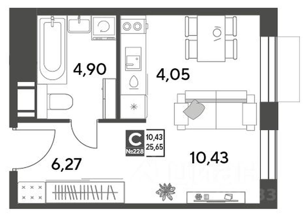 Apartment Sale, 25.65平方米 at Publitsist, ulitsa Zelyonaya Roshcha, Pushkino, Moscow Region, Russia #1 Apartment Sale, 25.65平方米 at Publitsist, ulitsa Zelyonaya Roshcha, Pushkino, Moscow Region, Russia #1