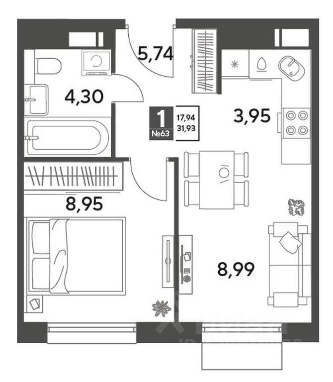 Apartment Sale, 31.93 sq. m. at Publitsist, ulitsa Zelyonaya Roshcha, Pushkino, Moscow Region, Russia #1 Apartment Sale, 31.93 sq. m. at Publitsist, ulitsa Zelyonaya Roshcha, Pushkino, Moscow Region, Russia #1