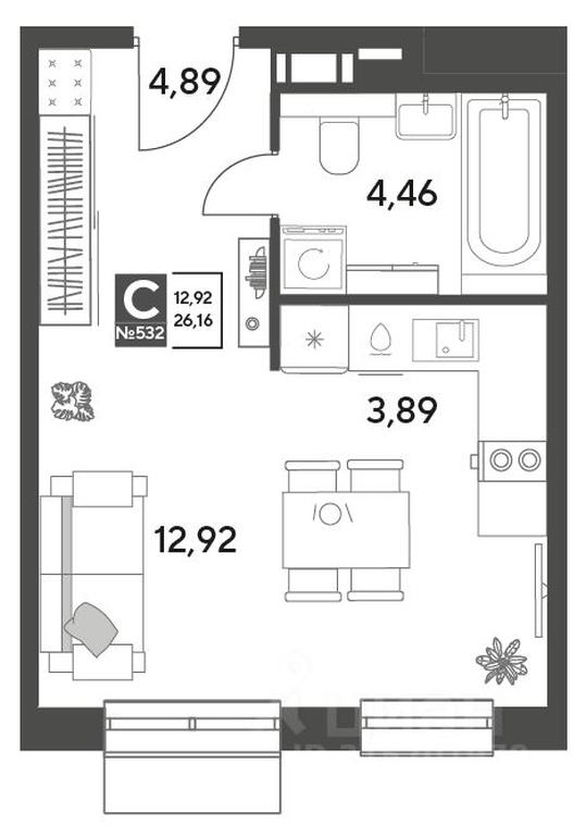 Apartment Sale, 26.16平方米 at Publitsist, ulitsa Zelyonaya Roshcha, Pushkino, Moscow Region, Russia #1 Apartment Sale, 26.16平方米 at Publitsist, ulitsa Zelyonaya Roshcha, Pushkino, Moscow Region, Russia #1