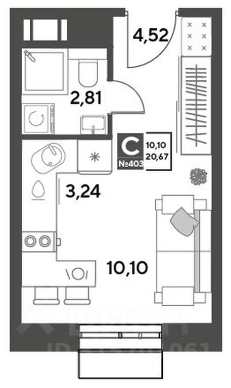 Apartment Sale, 20.67平方米 at Publitsist, ulitsa Zelyonaya Roshcha, Pushkino, Moscow Region, Russia #1 Apartment Sale, 20.67平方米 at Publitsist, ulitsa Zelyonaya Roshcha, Pushkino, Moscow Region, Russia #1