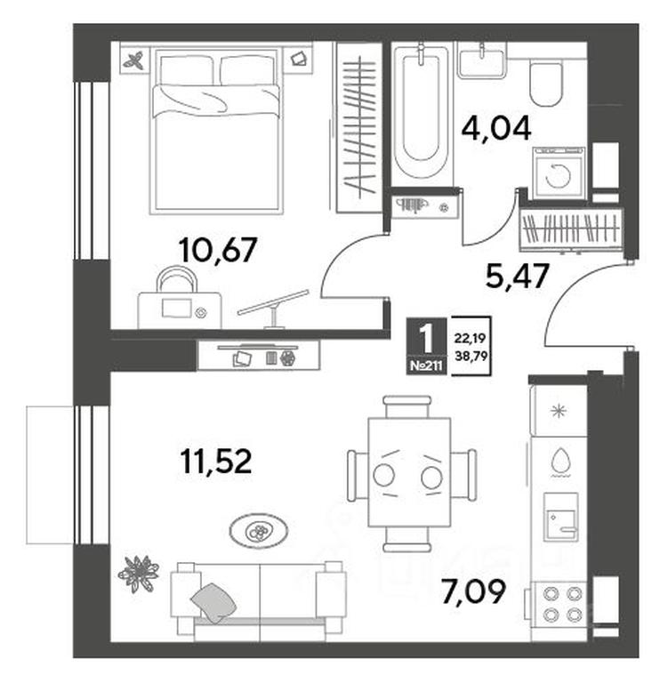 Apartment Sale, 38.79 sq. m. at Publitsist, ulitsa Zelyonaya Roshcha, Pushkino, Moscow Region, Russia #1 Apartment Sale, 38.79 sq. m. at Publitsist, ulitsa Zelyonaya Roshcha, Pushkino, Moscow Region, Russia #1