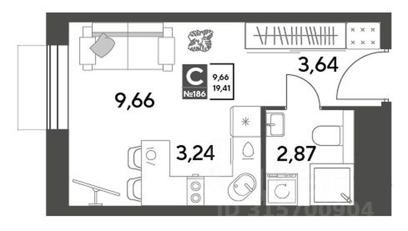 Apartment Sale, 19.41平方米 at Publitsist, ulitsa Zelyonaya Roshcha, Pushkino, Moscow Region, Russia #1 Apartment Sale, 19.41平方米 at Publitsist, ulitsa Zelyonaya Roshcha, Pushkino, Moscow Region, Russia #1