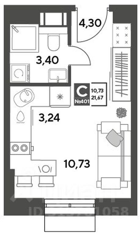 Apartment Sale, 21.67 sq. m. at Publitsist, ulitsa Zelyonaya Roshcha, Pushkino, Moscow Region, Russia #1 Apartment Sale, 21.67 sq. m. at Publitsist, ulitsa Zelyonaya Roshcha, Pushkino, Moscow Region, Russia #1