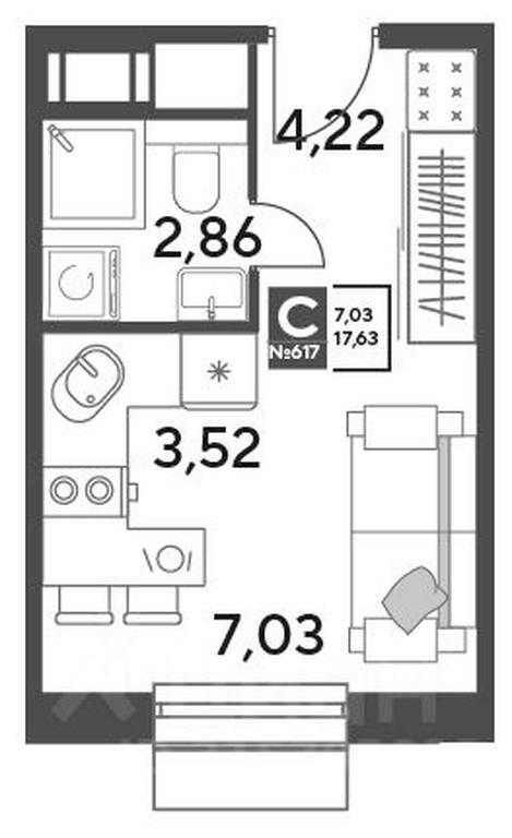 Apartment Sale, 17.63平方米 at Publitsist, ulitsa Zelyonaya Roshcha, Pushkino, Moscow Region, Russia #1 Apartment Sale, 17.63平方米 at Publitsist, ulitsa Zelyonaya Roshcha, Pushkino, Moscow Region, Russia #1