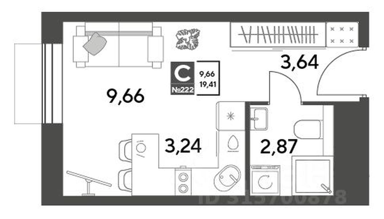 Apartment Sale, 19.41 sq. m. at Publitsist, ulitsa Zelyonaya Roshcha, Pushkino, Moscow Region, Russia #1 Apartment Sale, 19.41 sq. m. at Publitsist, ulitsa Zelyonaya Roshcha, Pushkino, Moscow Region, Russia #1