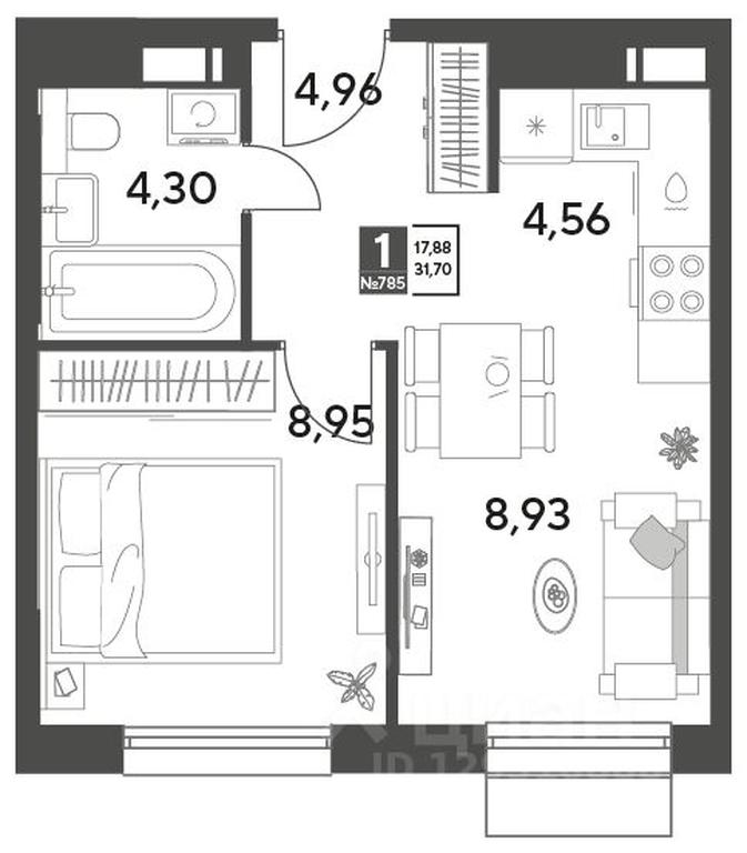 Apartment Sale, 31.7 sq. m. at Publitsist, ulitsa Zelyonaya Roshcha, Pushkino, Moscow Region, Russia #2 Apartment Sale, 31.7 sq. m. at Publitsist, ulitsa Zelyonaya Roshcha, Pushkino, Moscow Region, Russia #2