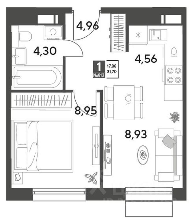 Apartment Sale, 31.7 sq. m. at Publitsist, ulitsa Zelyonaya Roshcha, Pushkino, Moscow Region, Russia #1 Apartment Sale, 31.7 sq. m. at Publitsist, ulitsa Zelyonaya Roshcha, Pushkino, Moscow Region, Russia #1