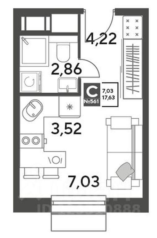 Apartment Sale, 17.63平方米 at Publitsist, ulitsa Zelyonaya Roshcha, Pushkino, Moscow Region, Russia #2 Apartment Sale, 17.63平方米 at Publitsist, ulitsa Zelyonaya Roshcha, Pushkino, Moscow Region, Russia #2