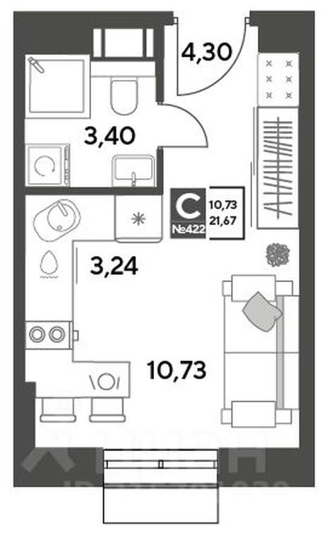 Apartment Sale, 21.67 sq. m. at Publitsist, ulitsa Zelyonaya Roshcha, Pushkino, Moscow Region, Russia #1 Apartment Sale, 21.67 sq. m. at Publitsist, ulitsa Zelyonaya Roshcha, Pushkino, Moscow Region, Russia #1