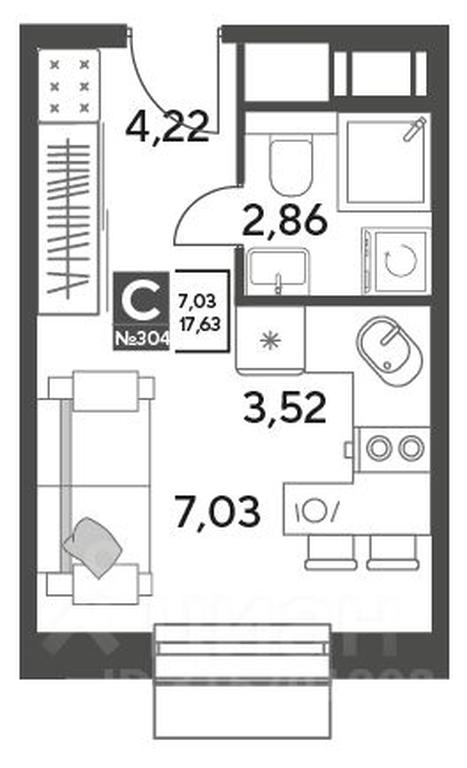 Apartment Sale, 17.63平方米 at Publitsist, ulitsa Zelyonaya Roshcha, Pushkino, Moscow Region, Russia #1 Apartment Sale, 17.63平方米 at Publitsist, ulitsa Zelyonaya Roshcha, Pushkino, Moscow Region, Russia #1