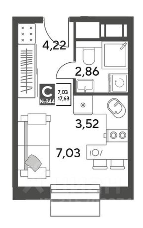 Apartment Sale, 17.63 sq. m. at Publitsist, ulitsa Zelyonaya Roshcha, Pushkino, Moscow Region, Russia #1 Apartment Sale, 17.63 sq. m. at Publitsist, ulitsa Zelyonaya Roshcha, Pushkino, Moscow Region, Russia #1