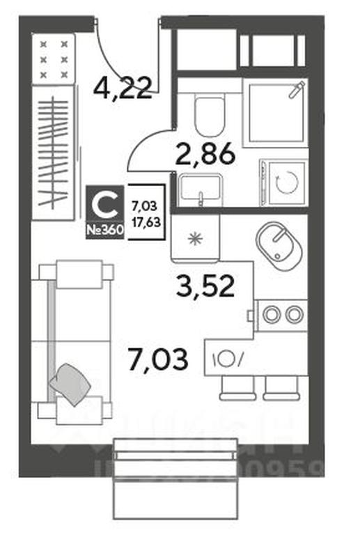 Apartment Sale, 17.63 sq. m. at Publitsist, ulitsa Zelyonaya Roshcha, Pushkino, Moscow Region, Russia #1 Apartment Sale, 17.63 sq. m. at Publitsist, ulitsa Zelyonaya Roshcha, Pushkino, Moscow Region, Russia #1