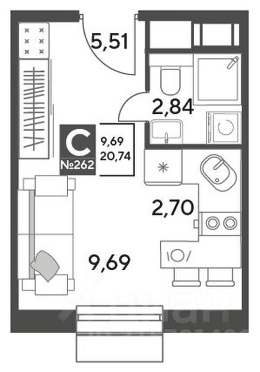 Apartment Sale, 20.74平方米 at Publitsist, ulitsa Zelyonaya Roshcha, Pushkino, Moscow Region, Russia #1 Apartment Sale, 20.74平方米 at Publitsist, ulitsa Zelyonaya Roshcha, Pushkino, Moscow Region, Russia #1