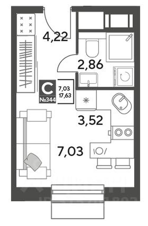 Apartment Sale, 17.63平方米 at Publitsist, ulitsa Zelyonaya Roshcha, Pushkino, Moscow Region, Russia #1 Apartment Sale, 17.63平方米 at Publitsist, ulitsa Zelyonaya Roshcha, Pushkino, Moscow Region, Russia #1