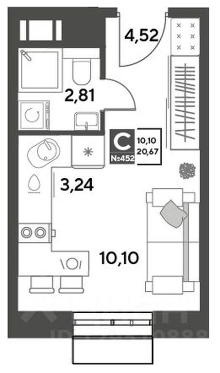 Apartment Sale, 20.67平方米 at Publitsist, ulitsa Zelyonaya Roshcha, Pushkino, Moscow Region, Russia #2 Apartment Sale, 20.67平方米 at Publitsist, ulitsa Zelyonaya Roshcha, Pushkino, Moscow Region, Russia #2