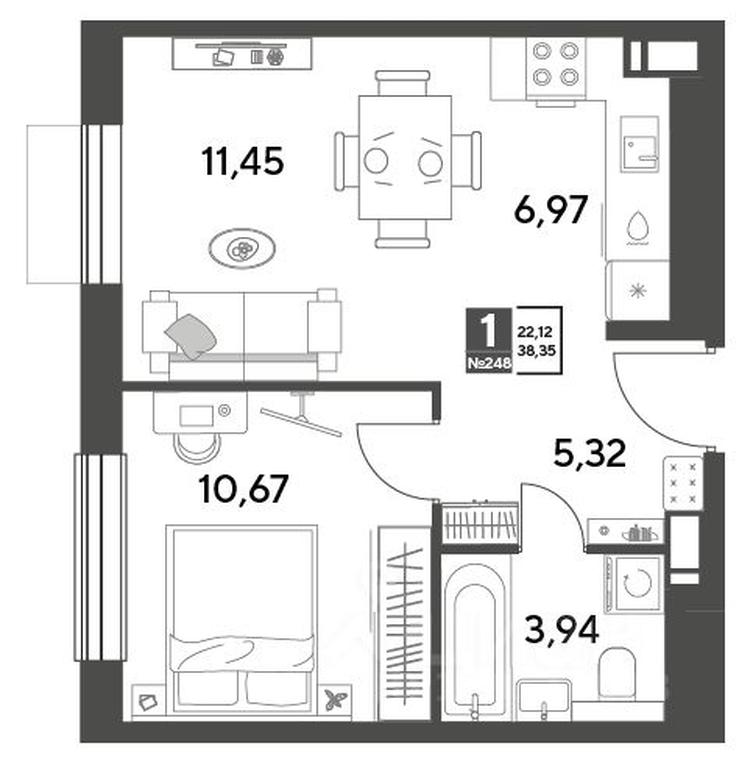 Apartment Sale, 38.35 sq. m. at Publitsist, ulitsa Zelyonaya Roshcha, Pushkino, Moscow Region, Russia #2 Apartment Sale, 38.35 sq. m. at Publitsist, ulitsa Zelyonaya Roshcha, Pushkino, Moscow Region, Russia #2
