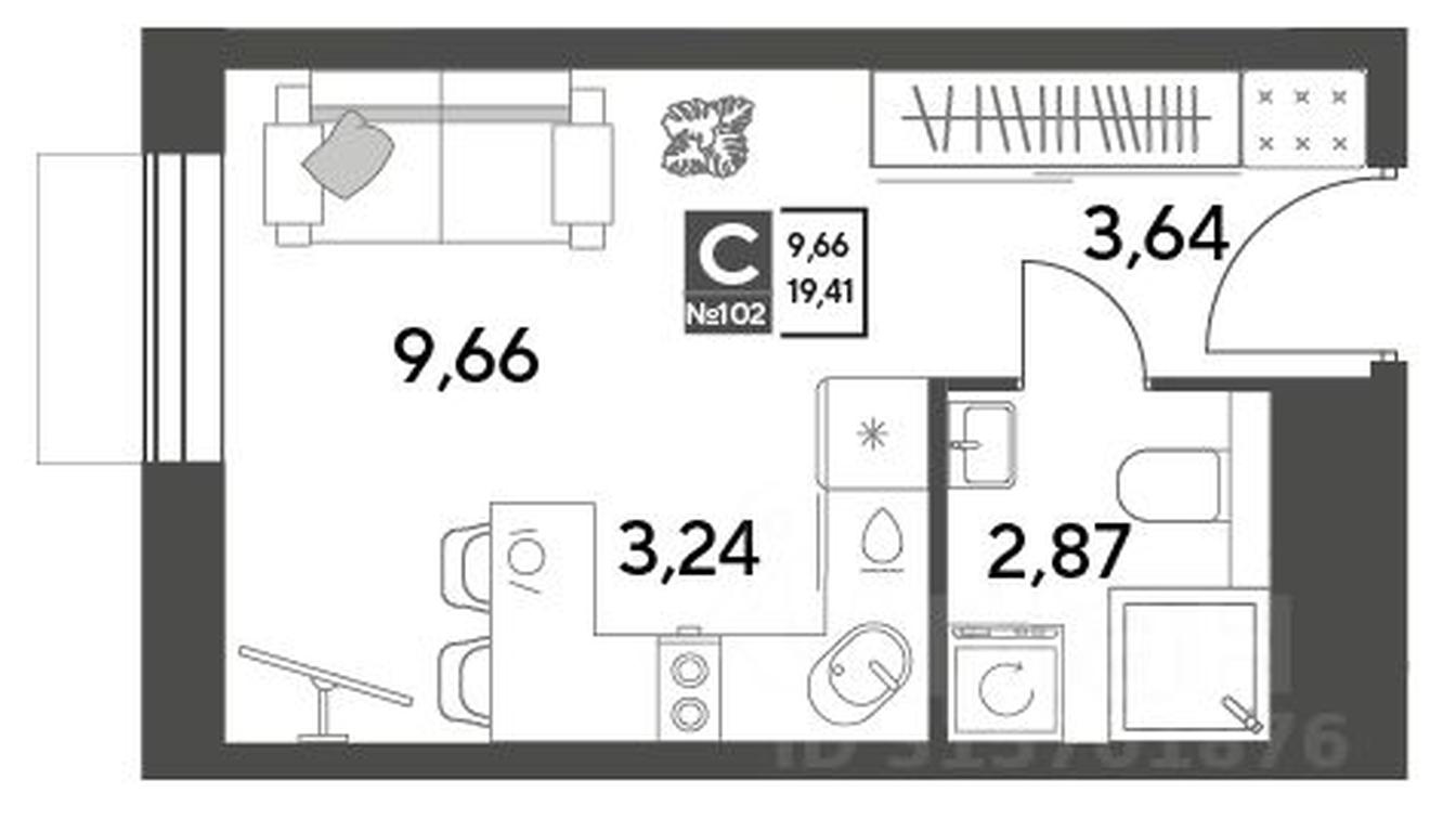 Apartment Sale, 19.41 sq. m. at Publitsist, ulitsa Zelyonaya Roshcha, Pushkino, Moscow Region, Russia #1 Apartment Sale, 19.41 sq. m. at Publitsist, ulitsa Zelyonaya Roshcha, Pushkino, Moscow Region, Russia #1