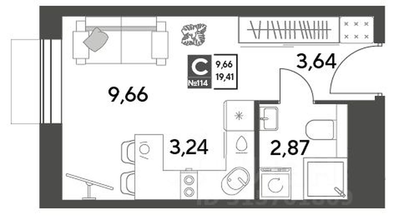 Apartment Sale, 19.41 sq. m. at Publitsist, ulitsa Zelyonaya Roshcha, Pushkino, Moscow Region, Russia #1 Apartment Sale, 19.41 sq. m. at Publitsist, ulitsa Zelyonaya Roshcha, Pushkino, Moscow Region, Russia #1