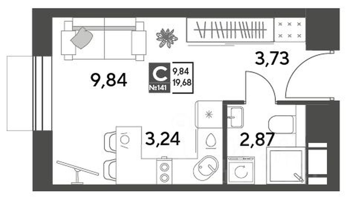 Apartment Sale, 19.68平方米 at Publitsist, ulitsa Zelyonaya Roshcha, Pushkino, Moscow Region, Russia #1 Apartment Sale, 19.68平方米 at Publitsist, ulitsa Zelyonaya Roshcha, Pushkino, Moscow Region, Russia #1
