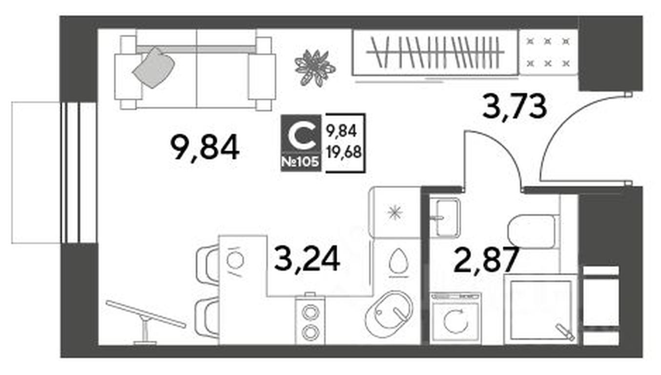 Apartment Sale, 19.68平方米 at Publitsist, ulitsa Zelyonaya Roshcha, Pushkino, Moscow Region, Russia #2 Apartment Sale, 19.68平方米 at Publitsist, ulitsa Zelyonaya Roshcha, Pushkino, Moscow Region, Russia #2