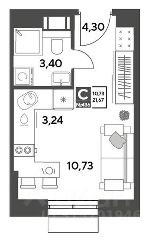 Apartment Sale, 21.67平方米 at Publitsist, ulitsa Zelyonaya Roshcha, Pushkino, Moscow Region, Russia #1 Apartment Sale, 21.67平方米 at Publitsist, ulitsa Zelyonaya Roshcha, Pushkino, Moscow Region, Russia #1