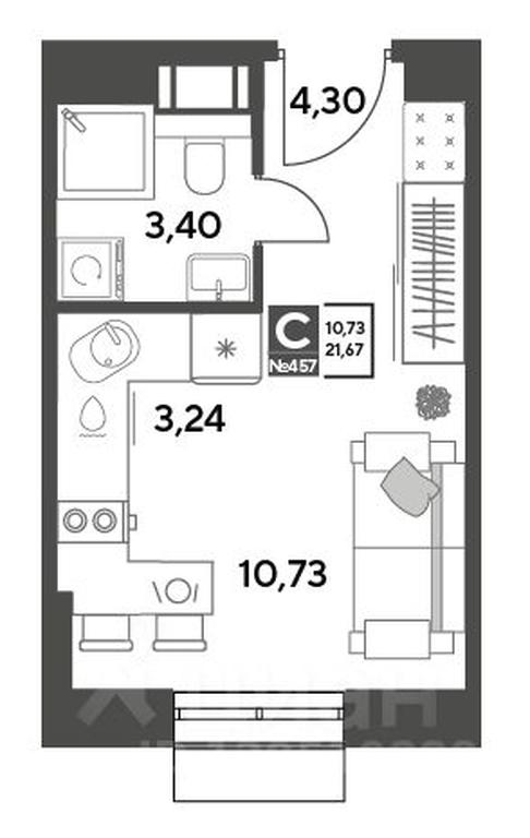 Apartment Sale, 21.67平方米 at Publitsist, ulitsa Zelyonaya Roshcha, Pushkino, Moscow Region, Russia #2 Apartment Sale, 21.67平方米 at Publitsist, ulitsa Zelyonaya Roshcha, Pushkino, Moscow Region, Russia #2