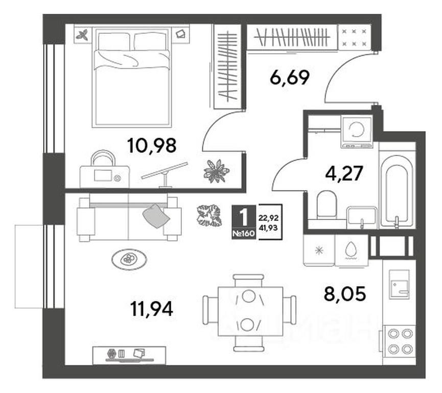 Apartment Sale, 41.93平方米 at Publitsist, ulitsa Zelyonaya Roshcha, Pushkino, Moscow Region, Russia #1 Apartment Sale, 41.93平方米 at Publitsist, ulitsa Zelyonaya Roshcha, Pushkino, Moscow Region, Russia #1