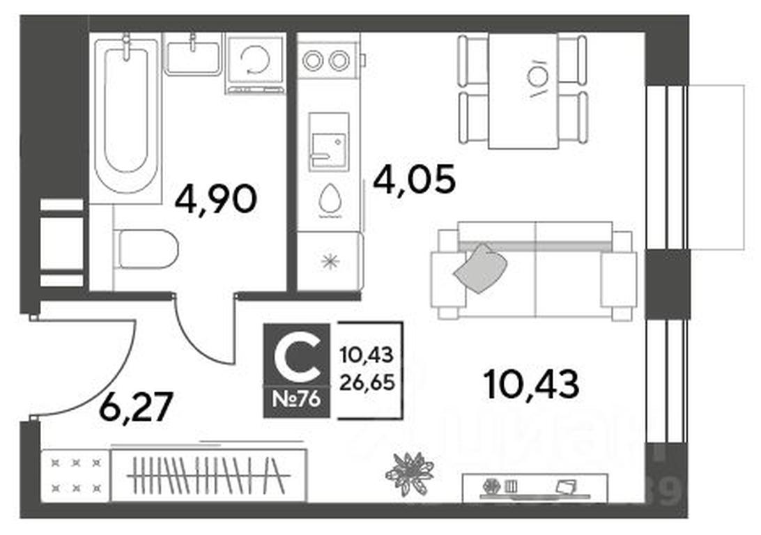 Apartment Sale, 25.65平方米 at Publitsist, ulitsa Zelyonaya Roshcha, Pushkino, Moscow Region, Russia #1 Apartment Sale, 25.65平方米 at Publitsist, ulitsa Zelyonaya Roshcha, Pushkino, Moscow Region, Russia #1