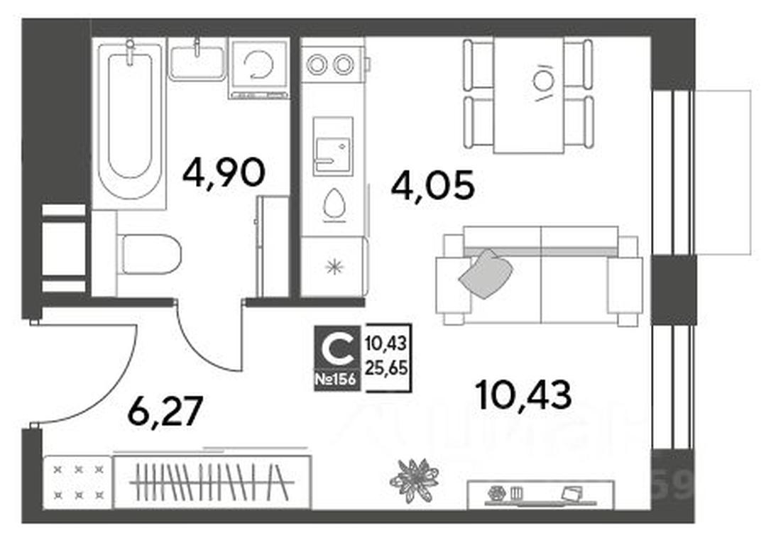 Apartment Sale, 25.65 sq. m. at Publitsist, ulitsa Zelyonaya Roshcha, Pushkino, Moscow Region, Russia #1 Apartment Sale, 25.65 sq. m. at Publitsist, ulitsa Zelyonaya Roshcha, Pushkino, Moscow Region, Russia #1