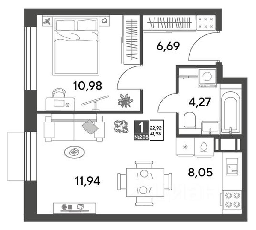 Apartment Sale, 41.93平方米 at Publitsist, ulitsa Zelyonaya Roshcha, Pushkino, Moscow Region, Russia #1 Apartment Sale, 41.93平方米 at Publitsist, ulitsa Zelyonaya Roshcha, Pushkino, Moscow Region, Russia #1