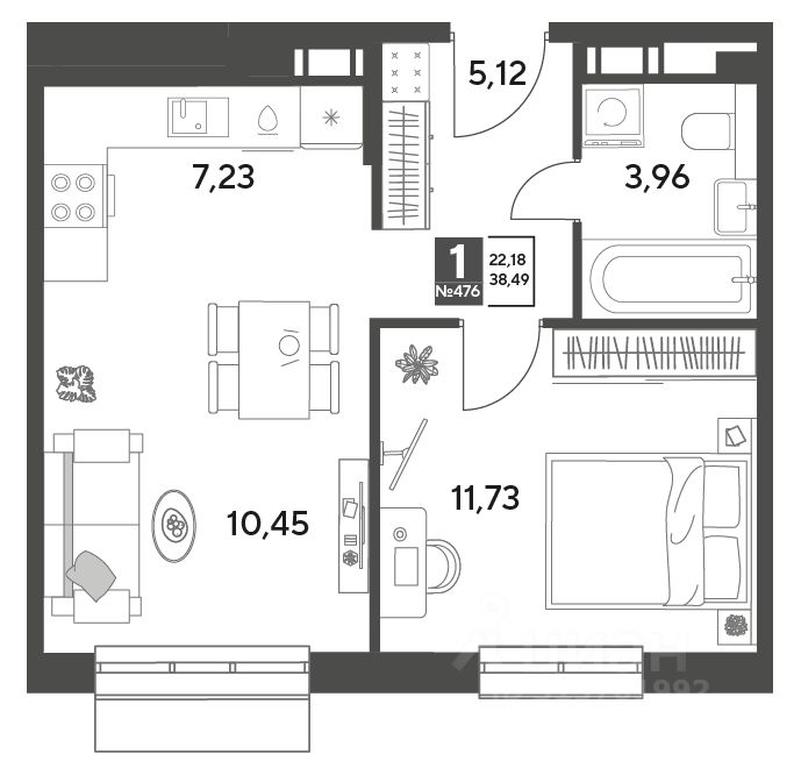Apartment Sale, 38.49 sq. m. at Publitsist, ulitsa Zelyonaya Roshcha, Pushkino, Moscow Region, Russia #1 Apartment Sale, 38.49 sq. m. at Publitsist, ulitsa Zelyonaya Roshcha, Pushkino, Moscow Region, Russia #1